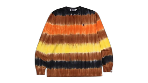 BAPE Drip Stripe Relaxed Fit Ls Tee Black