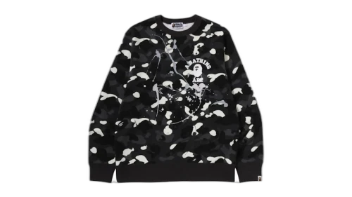 BAPE City Camo Painting Crewneck Sweatshirt Black