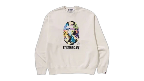 BAPE Art Camo By Bathing Ape Relaxed Fit Crewneck Sweatshirt Black