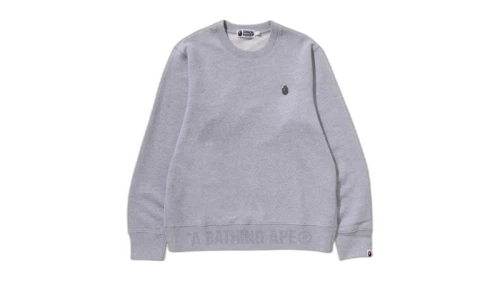 BAPE One Point Crewneck Sweatshirt Gray