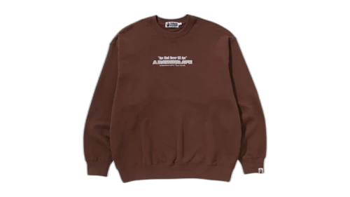 BAPE Slogan Relaxed Fit Crewneck Sweatshirt Black