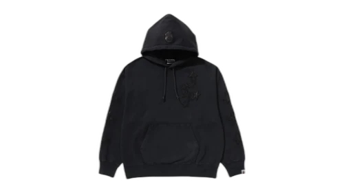 BAPE Sta Patch Relaxed Fit Pullover Hoodie Black