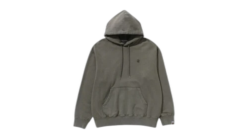 BAPE Garment Dye One Point Relaxed Fit Pullover Hoodie Olivedrab