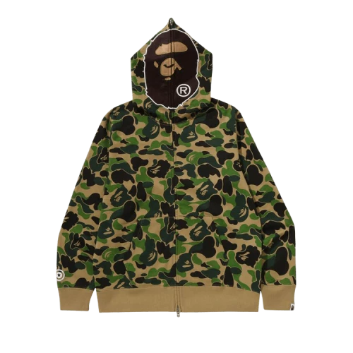 BAPE ABC Camo 2nd Ape Full Zip Hoodie 'Green'