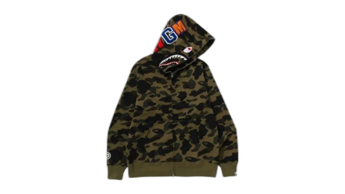 BAPE 1st Camo Shark Full Zip Hoodie (FW25) Green