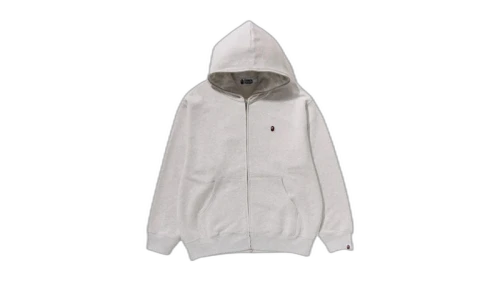 BAPE One Point Full Zip Hoodie Gray