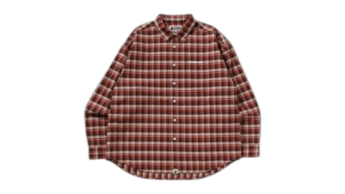 BAPE Check Shirt Red