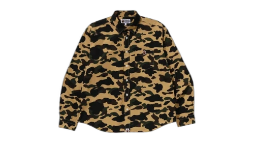 BAPE 1st Camo One Point Relaxed Fit L/S Shirt Green