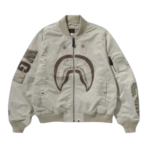 BAPE Tonal Shark MA-1 'Beige'