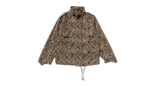BAPE Wild Leopard Pattern M-65 Jacket Beige
