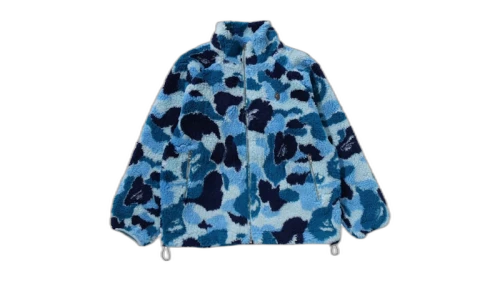 BAPE ABC Camo Metal One Point Boa Jacket Blue