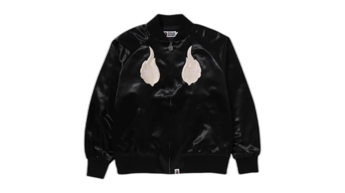 BAPE Skeleton Logo Souvenir Jacket Black