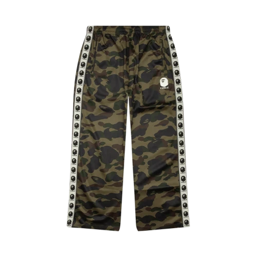 BAPE 1st Camo Loose Fit Track Pants 'Green'