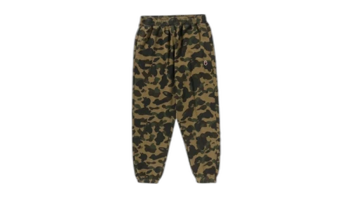 BAPE 1st Camo One Point Relaxed Fit Sweat Pants Green