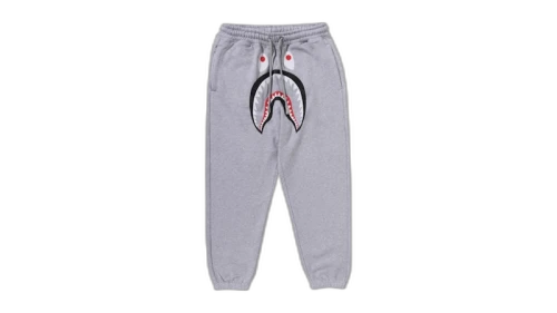 BAPE Shark Relaxed Fit Sweat Pants Gray