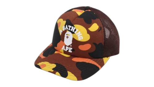 BAPE 1st Camo College Mesh Cap Orange