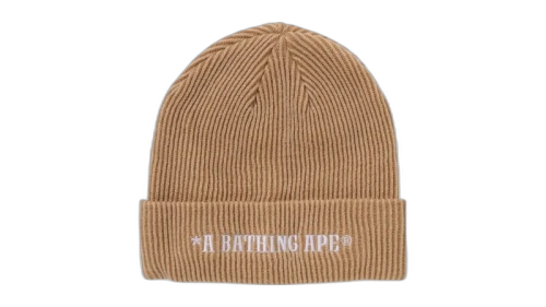 BAPE A Bathing Ape Knit Cap Beige