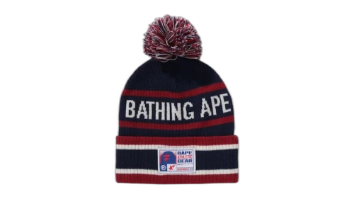 BAPE Pom Pom Beanie Navy