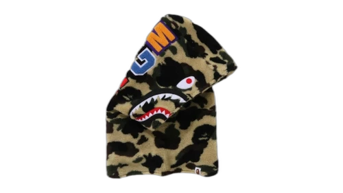 BAPE 1st Camo Shark Boa Snood Green