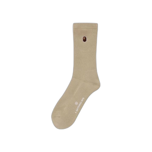 BAPE One Point Socks 'Beige'
