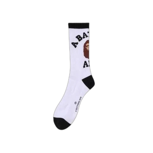 BAPE College Socks 'White'
