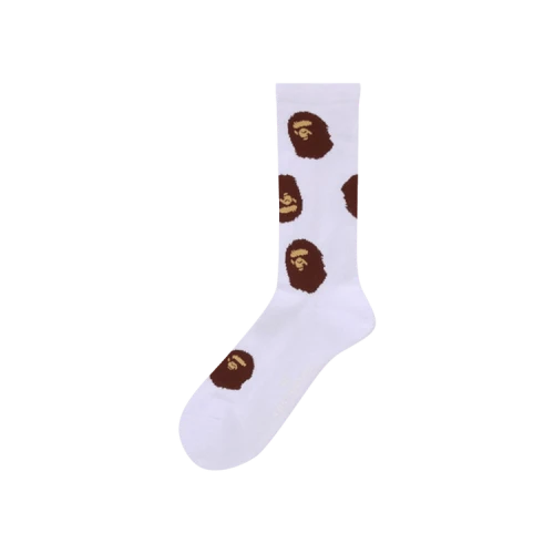 BAPE Ape Head Pattern Socks 'White'