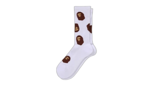 BAPE Ape Head Pattern Socks (FW25) White