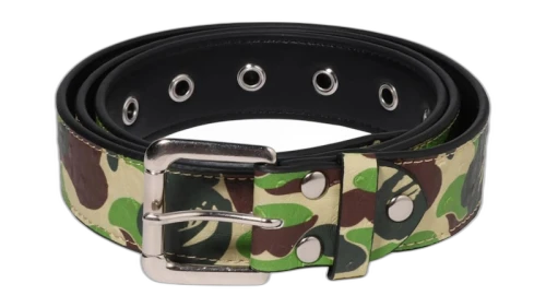 BAPE ABC Camo Pu Ostrich Belt Green