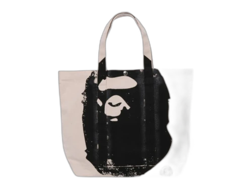 BAPE Big Ape Head Tote Bag Natural