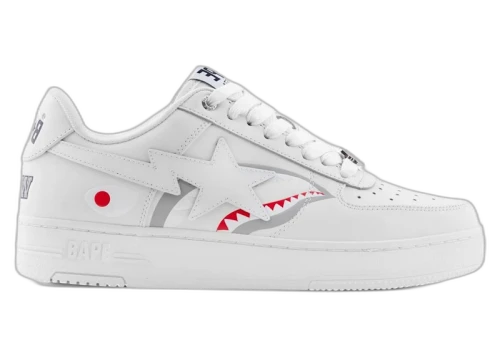 A Bathing Ape Bape Sta Low #2 Shark White