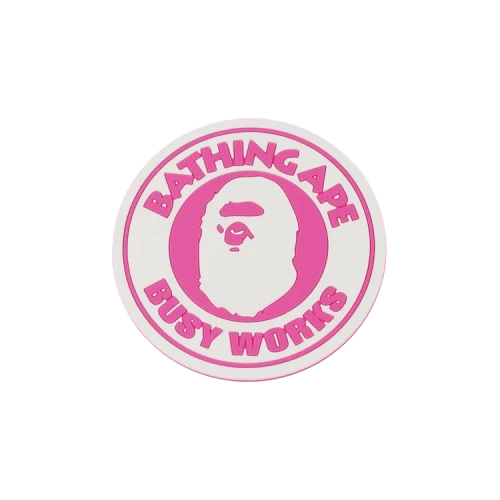 BAPE Busy Works Neon Rubber Coaster 'Pink'