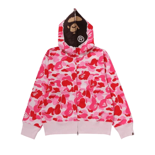 BAPE ABC Camo 2nd Ape Full Zip Hoodie 'Pink'