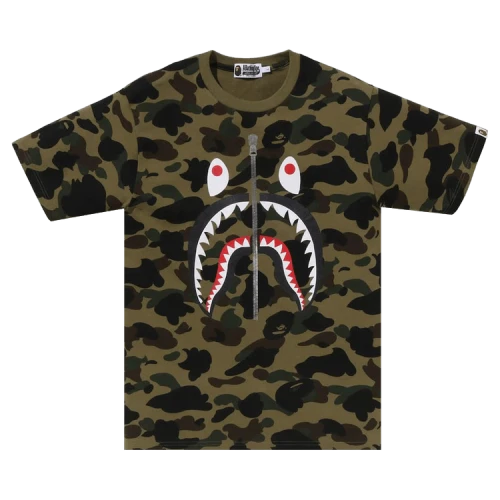 BAPE Kids 1st Camo Shark Tee 'Green'