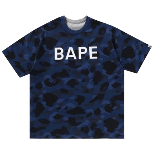BAPE A Bathing Ape Color Camo Reversible T-Shirt 'Navy'