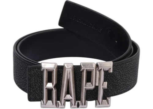 BAPE College Monogram Reversible Belt Black