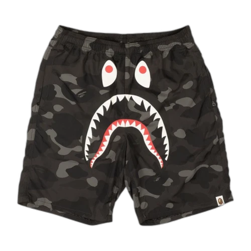 BAPE Camo Shark Beach Shorts 'Black'