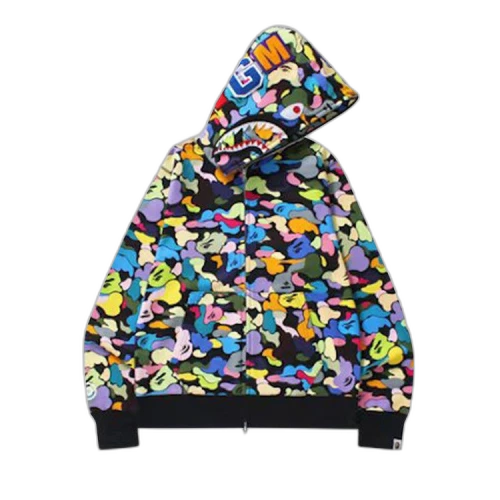 BAPE Color Camo Shark Full Zip Hoodie 'Multicolor'
