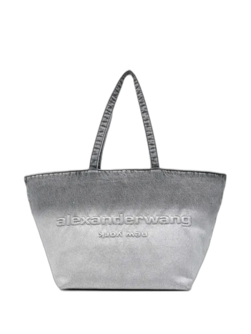 Alexander Wang Punch Tote Bag Light Grey Aged/Silver