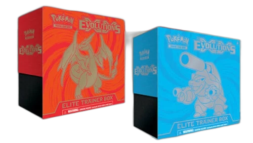 2016 Pokemon TCG XY Evolutions Elite Trainer Box Charizard and Blastoise Lot