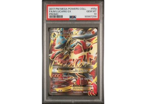 2017 Pokémon Mega Powers Collection M Lucario EX Full Art Promo #55A PSA 10