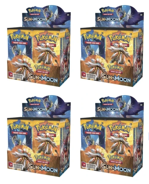 2017 Pokemon Sun & Moon Booster Box 4X Lot