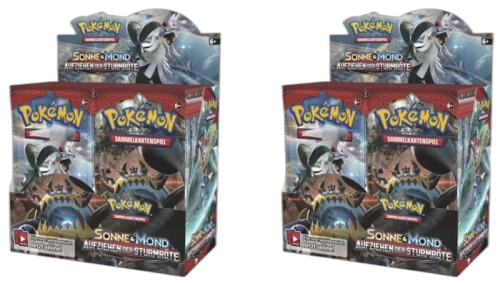 Pokémon TCG Sonne & Mond Aufziehen der Sturmröte Booster Box 2x Lot
