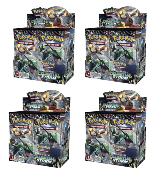 2018 Pokemon Sun & Moon Celestial Storm Booster Box 4X Lot
