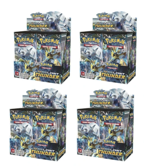 2018 Pokemon Sun & Moon Lost Thunder Booster Box 4X Lot