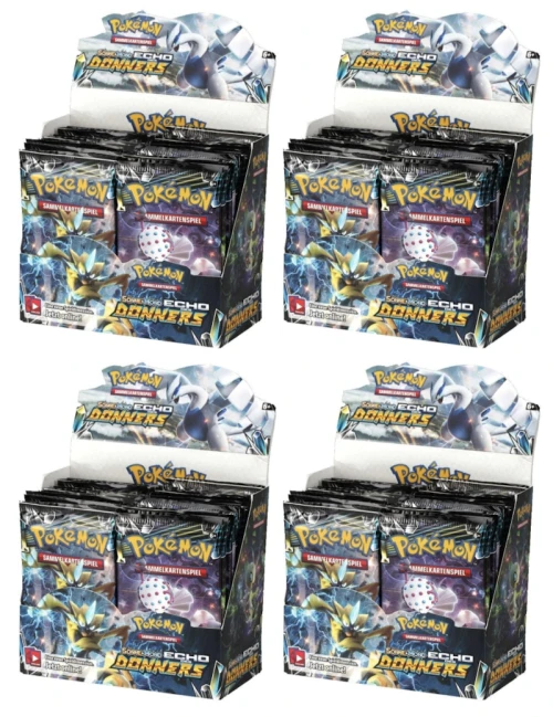 Pokémon TCG Sonne & Mond Echo des Donners Booster Box 4x Lot
