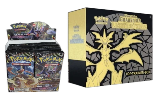Pokémon TCG Sonne & Mond Grauen der Lichtfinsternis Top Trainer Box/Booster Box 2x Bundle