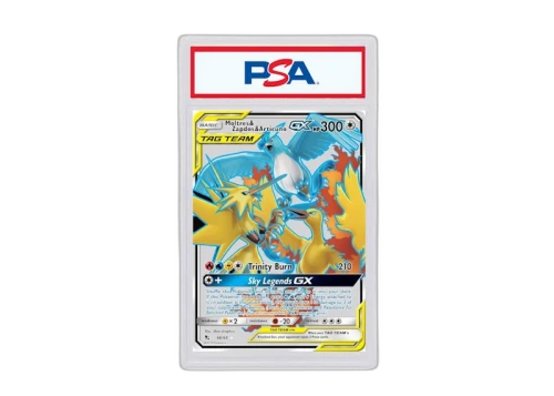 2019 Pokémon Sun & Moon Hidden Fates 66 Full Art/Moltres & Zapdos & Articuno GX (PSA or BGS Graded)