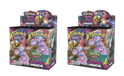 2019 Pokemon Sun & Moon Unified Minds Booster Box 2X Lot