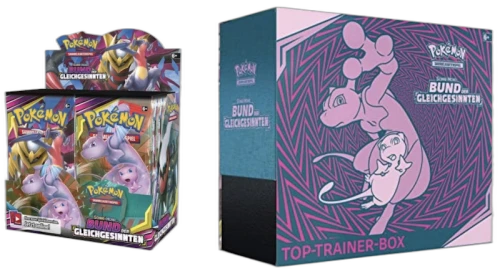 Pokémon TCG Sonne & Mond Bund der Gleichgesinnten Top Trainer Box/Booster Box 2x Bundle