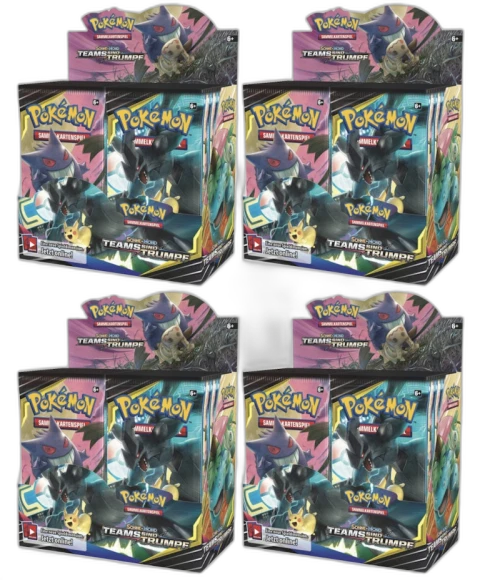 Pokémon TCG Sonne & Mond Teams sind Trumpf Booster Box 4x Lot